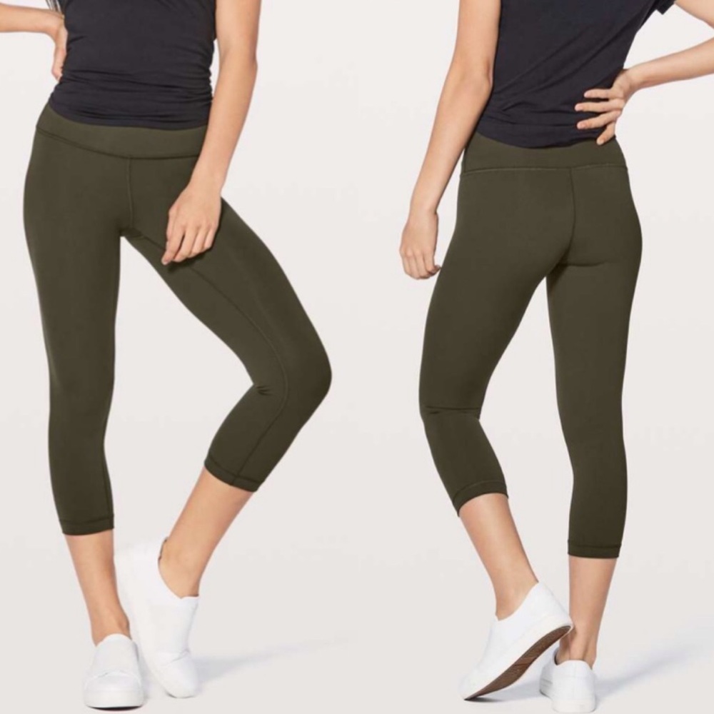 Lululemon Olive Green Wunder Under Leggings